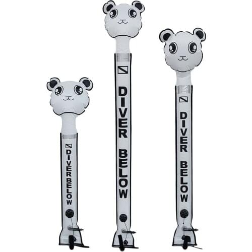 Compact Scuba Diving Surface Marker Buoy SMB Underwater Safety Signal Buoy Float Inflatable Tube Sausage 4FT/5FT/6FT Diving Buoy