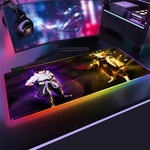 Uchiha Mouse Pad RGB 900x400x2mm Pad Mouse Carpet Computer Padmouse Domineering Gaming Mousepad Gamer laptop desk mat manga mat