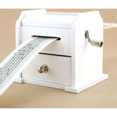 Creative Paper Small Wood Music Box Storage Music Accessories Jewelry Box Production Caja Musical Valentines Day Gift EH50MB