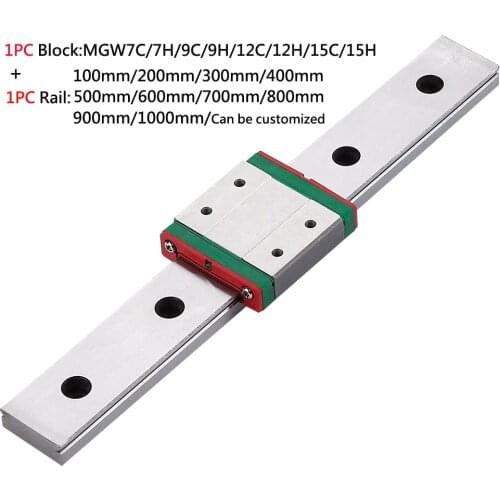 MGW7C MGW7H cnc parts 14mm linear rails 200mm 300mm 500mm high speed motion linear guide rails