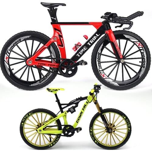 Mini 1:10 Alloy Model Bicycle Diecast Metal Finger Mountain bike Racing Simulation Adult Collection Toys for children