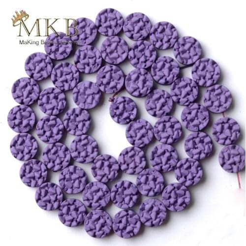 Natural Stone Purple Hematite Stone Rubber Matte Round Beads For Jewelry Making 8mm Spacer Loose Beads Diy Bracelet Strand 15"