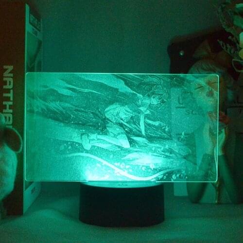 Anime Sen to Chihiro no kamikakushi Figurine Night Lamp Retro Picture Stylish 3D Illusion LED Sensor Lights Manga Spirited Away