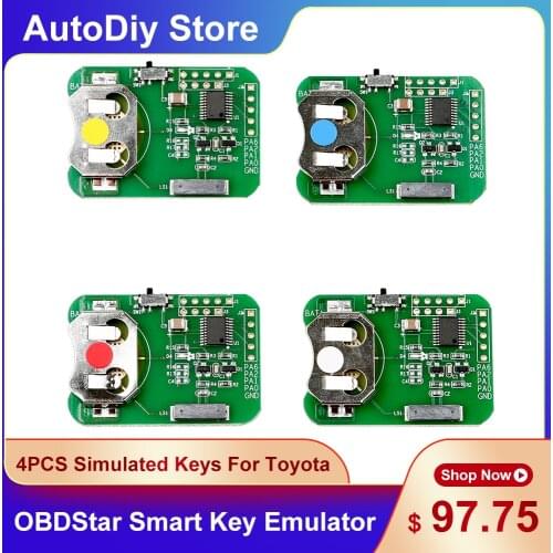 NEW OBDSTAR Smart Key Emulator 4pcs For Toyota Smart Key Simulator For X300 DP/X300 DP Plus Auto Key Programmer Diagnostic Tools