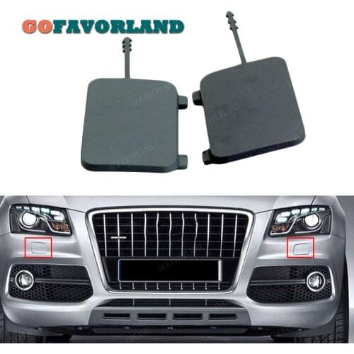 Pair RH+LH Primed Random Color Rear Bumper Tow Hook Eye Cover Cap 8R0807449 8R0807450 For AUDI Q5 2009 2010 2011 2012 2013