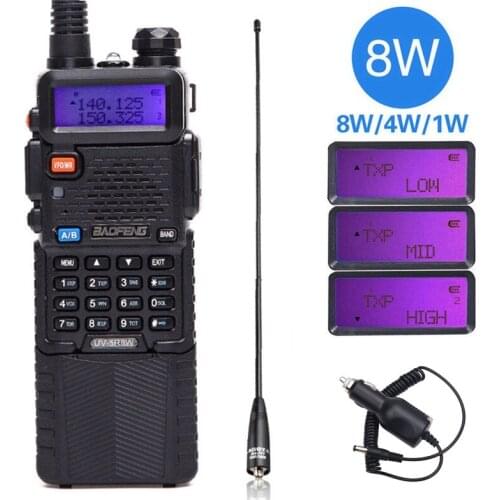Baofeng UV-5R 8W 3800mAh Powerful walkie talkie Two Way Radio 8Watts High Power cb portable radio 10km long range UV5R Hunting