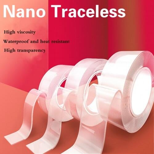 Transparent Double-Sided Adhesive Nano Strong sticky Tape No trace Removable Washable Nano Magic Tape Kitchen Antifouling Tape