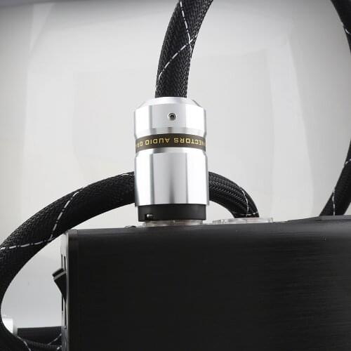 HIFI Power Cord with 3-Prong US Version Gold Plated Plugs, 12AWG Audiophile Power Cord 125V 15A, Braided Sleeves Power Line