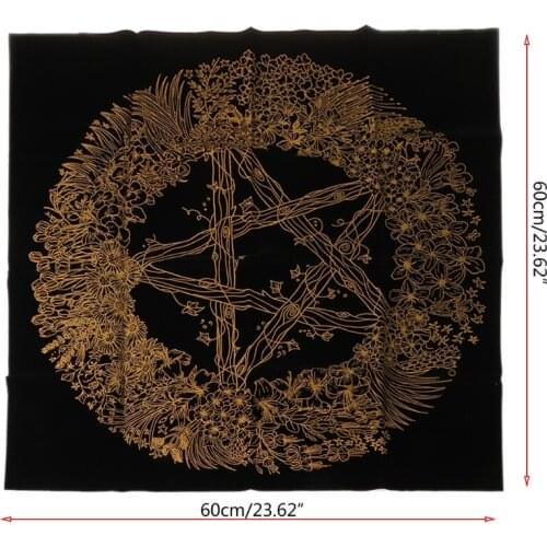 Nature Flower Divition Tablecloth Tarot Card Game Flannel Divination Altar Cloth Dropship