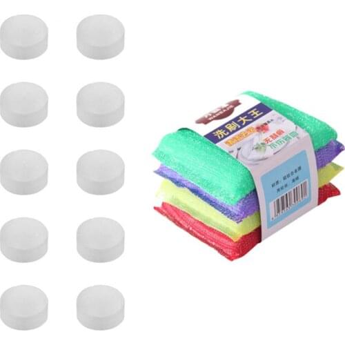10PCS Coffee Machine Cleaning Tablets With 4PCS Cleaning Sponge Cleaner Chemicals All-Purpose Cleaner Home Kitchen Accessories