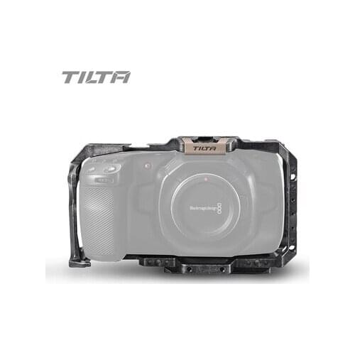 Tilta TA-T01-A-G Full Camera Cage accessories for BMPCC 4K 6K Camera Top Handle Wooden Side Handle F970 Battery plate P-TAP