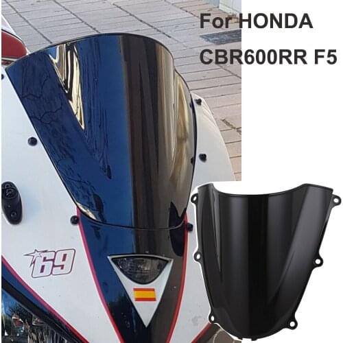 CBR600RR Windscreen Windshield Wind Deflector For HONDA F5 CBR 600RR 600 RR 2005 2006 Motorcycle Accessories Double Bubble Blck