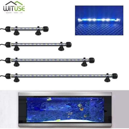 19-48CM 100-240V 5050chip Aquarium Light LED Waterproof Fish Tank Light Underwater Fish Lamp Aquariums Decor Lighting Plant Lamp
