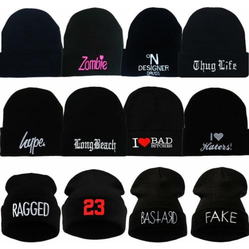 Europe and The United States Style Men and Womens 14 Letter Embroidery Knitted Acrylic Cap Hip-Hop Beanies Hat Lth02