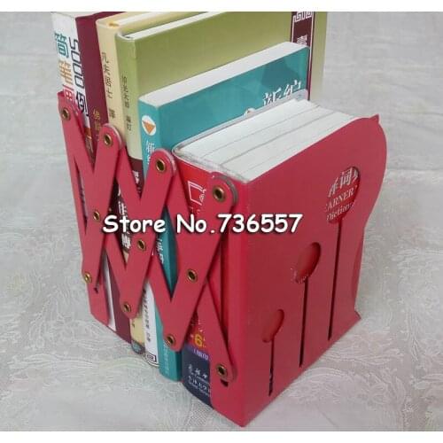 High Quality Fashion Retractable Metal Bookends Iron Home Office School Decorative Book Support Holder Desk Stands For Books