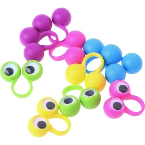 New 1 Pc/10 Pcs Eye Finger Puppets Eye Rings Kids Baby Toys Gift Slime Accessories Random Color ,small gifts for the party