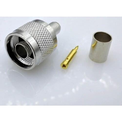 10pcs/lot N Connector N-Type Male Connector RF Coaxial Connector RG58 Coaxial Adapter N-J-3 for mobile booster