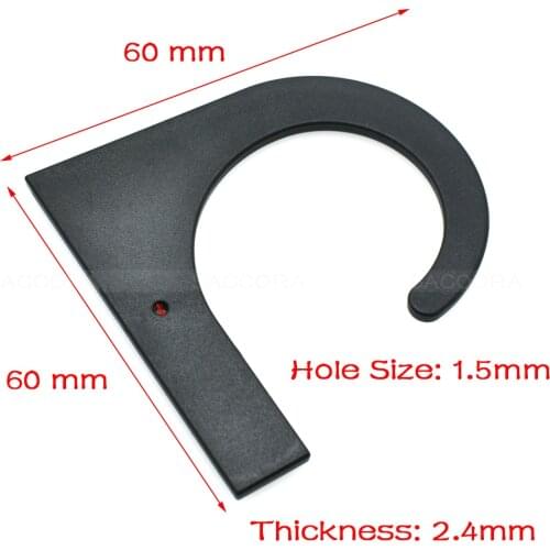 1000pcs/pack Pack 60*59.5mm Black Plastic Hanger&Hook For Garment Textile Accessories