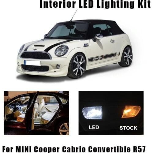 12pcs White Canbus Error Free LED Interior Map Dome Light Lamp Package Kit For 2009-2018 MINI Cooper Cabrio Convertible R57
