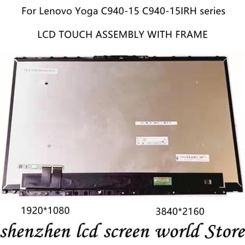15.6" Laptop FHD Yoga C940 15 LCD Touch Screen Module For Lenovo Yoga C940-15 C940 15 LCD Display Digitizer Assembly 5D10S39614