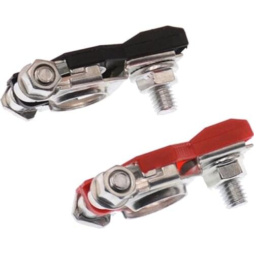 X7AE 2pcs Positive & Negative Electrode Quick Release Lift Off Connector Clamps Battery Terminal Connector Car Battery