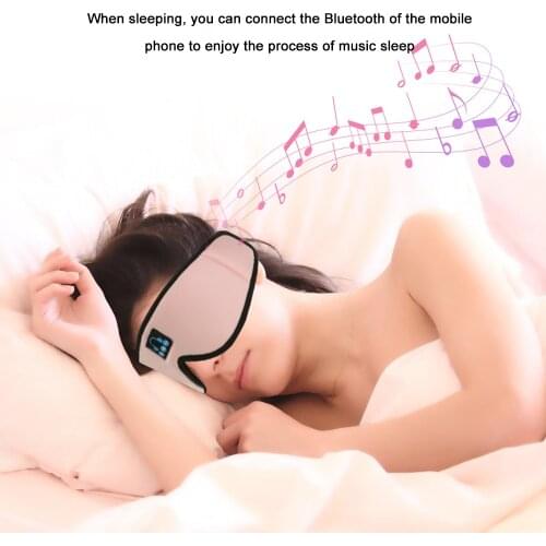 2020 wireless Bluetooth 5.0 Eye Mask 3D Stereo Surround Sound Music call Headset Blackout Sleep Goggles Do not Press Ears