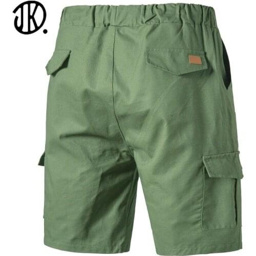 2021 Men Shorts Pocket Design Overalls Summer New Pants 3XL Loose Sports Short Male Lace Up Panties Solid Color Man Beach Trunks