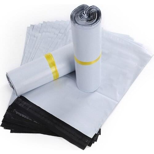 50Pcs/lot Opaque PE Plastic Express Envelope Storage Bags White Color Mailing Bags Self Adhesive Seal Courier Bag