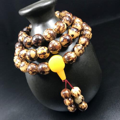54 Beads Natural Gift Unisex Handheld Flower Bodhi Root Buddha Rosary Beads Bracelet Jewelry Accessories