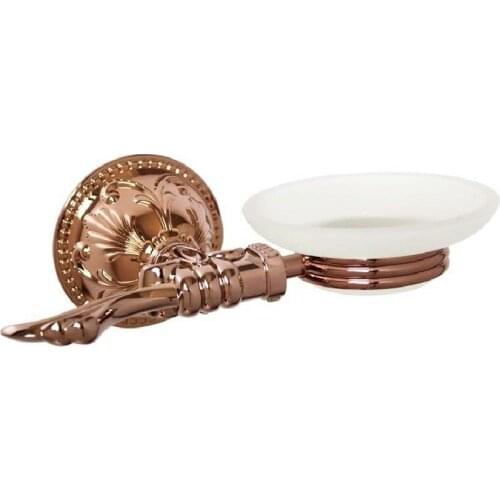 Free shipping Rose gold finish Modern Luxurious design flowers soap dish holder