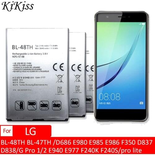 BL-48TH BL-47TH Battery for LG Optimus G Pro 1/2 E940 E977 F240K F240S/pro lite D686 E980 E985 E986 F350 D837 D838 LTE-A BL 48TH
