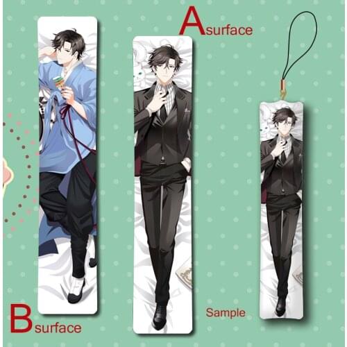Mystic Messenger Han Jumin Cool Male Anime Mini Dakimakura Keychain Pillow Hanging Ornament Phone Strap Gift
