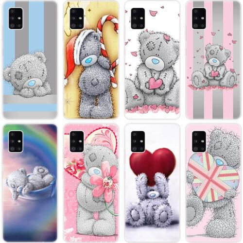 Cute Me To You Bear Soft Case for Samsung Galaxy A12 A02 A03S A21S A22 A32 A52 A72 A82 Quantum2 S21 Plus FE Ultra M02S M12 Cover