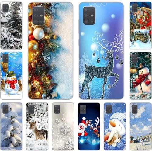 Christmas ICE Snowman Soft TPU Phone Case for Samsung Galaxy A51 A71 A41 A31 A21S A11 A50 A70 A42 A20e A30 A40 A80 A10 A90 cover