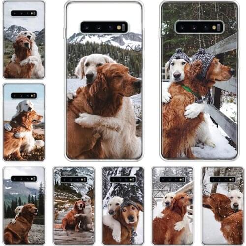 Golden Retriever Brothers Phone Case For Samsung Galaxy A71 A70 A51 A50 A41 A40 A30 A21 A10 A01 A90 A20S A20E A10S M30S A6 A7 A8
