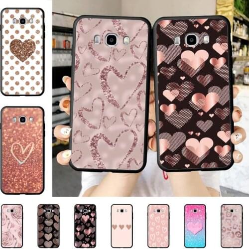 Yinuoda Gold Rose Love heart Phone Case for Samsung J4 plus J2prime J5 J6 plus 2016 J7 8 core 2017