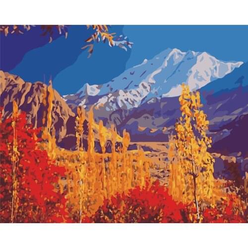 Vox Paint By Numbers For Adults Children Seaside Town Diy Handpainted Oil Painting Landscape Picture Home Wall Decor Gift