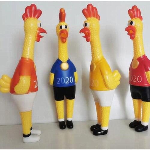 Screaming Chicken Rubber Toy For Dogs Pets With Squeeze Sound Rubber Toy For Dogs Chew