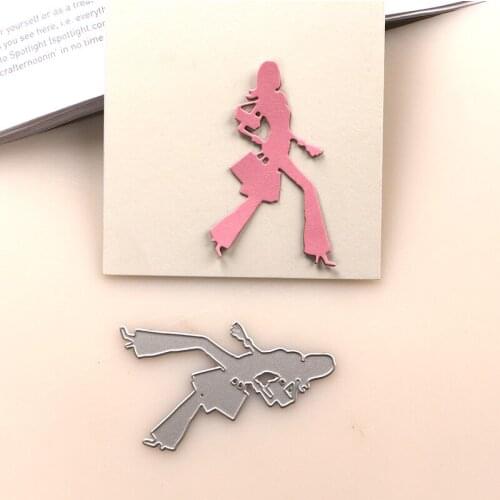 DUOFEN METAL CUTTING DIES 2019 New fashion shopping woman stencil for DIY papercraft projects Scrapbook Paper Album