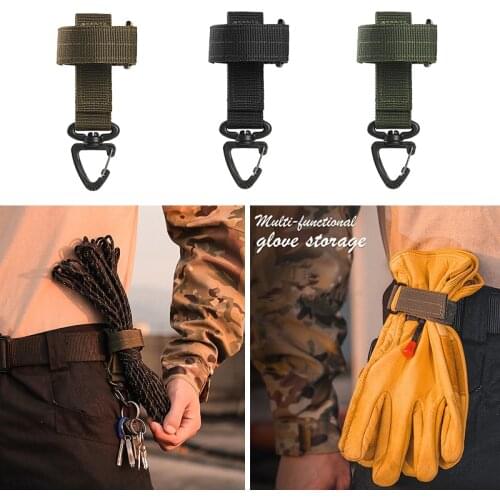 Glove Hook Military Multi-purpose Outdoor Tools Tactical Climbing Rope Storage Buckle Camping Nylon Adjust Hanging Buckle 25g