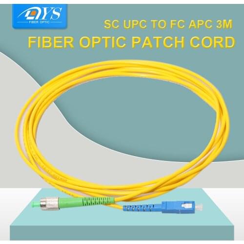 20pcs FTTH Simplex SC UPC-FC APC Jumper Cable Single Mode 9/125 Fiber Optical Patch Cord LSZH 3 Meter