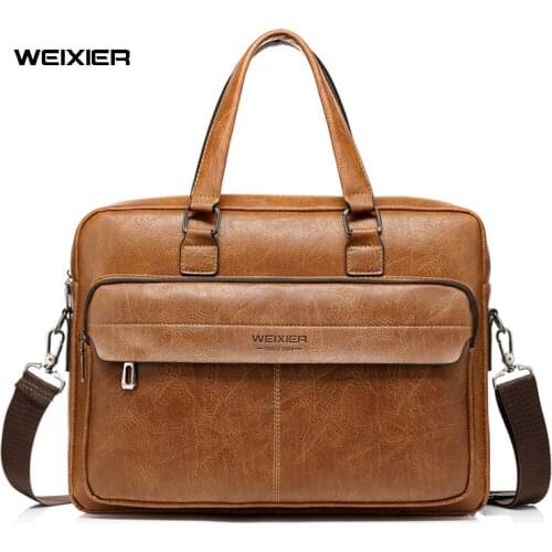 Casual Mens Bag Shoulder Bags Men PU Leather Briefcase Messenger Bags Handbags mens briefcases office business Tote Bag