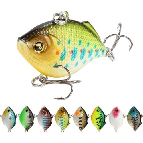 1pcs/Winter fishing lure Mini hard bait 4.5cm/8g Artificial 3D eyes Crank rotary swing Full swimming layer fishing tackle lure