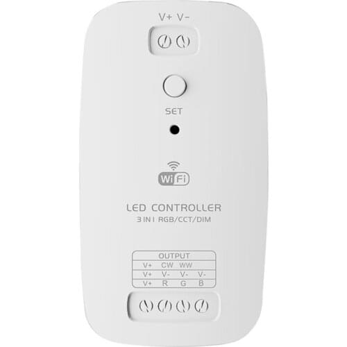 LED Controller Smart WiFi RGB/CCT/DIM Three-In-One FCC High-Power Monochromatic Color Temperature LED Controller