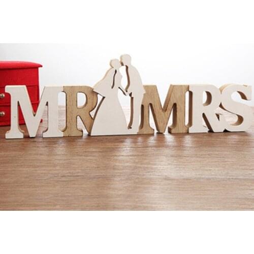 Creative Home Furnishings Wooden MR&MRS Wedding Supplies Wooden English Letters Decoration Wedding Photography Props