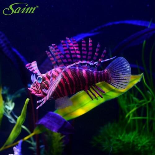 New Hot Artificial Fake Lionfish Ornament Aquarium Fish Tank Decoration Home Decor Decorative Accessories Supplies Ornaments