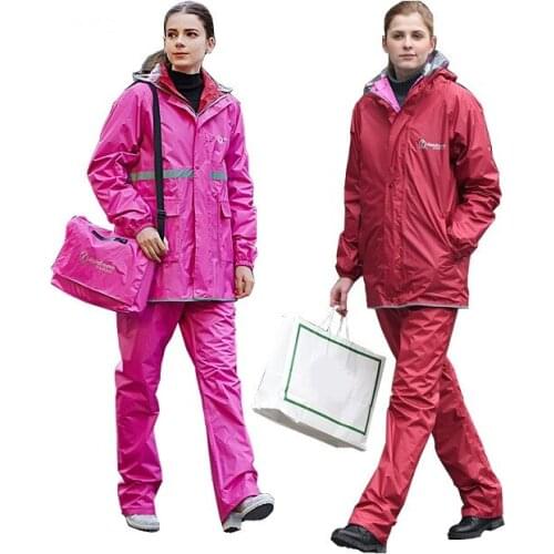 Outdoor thick double-layer men women raincoat wear on both sides sports riding hiking raincoats men women rainwear gear poncho