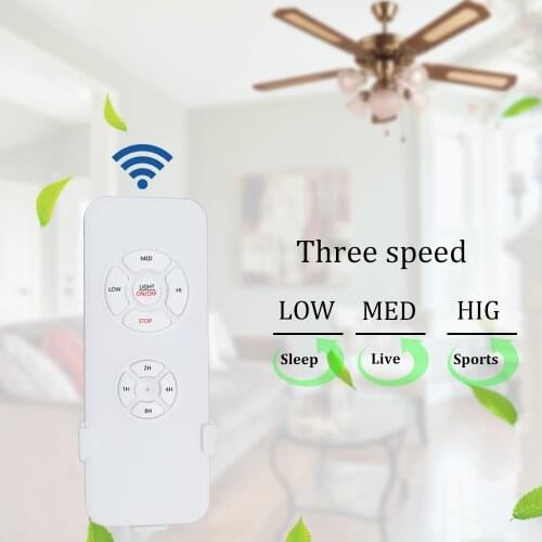Smart Universal Ceiling Fan Lamp Remote Control Kit 110-240V Timing Setting Switch Adjusted Wind Speed Transmitter Receiver