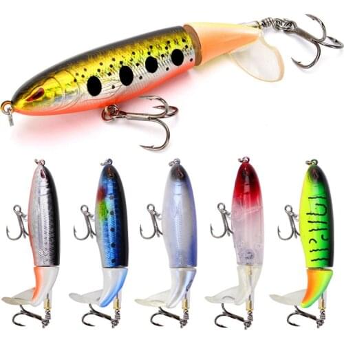 1pcs Propeller Tractor Fishing Lure 13g/9cm Hard Bait Floating Water Pencil Outdoor Topwater Whopper plopper Fishing Tackle