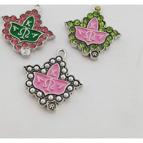 10Pcs Letter Rhinestone Mple Leaf Fashion Charms Women DIY Jewelry Accessories